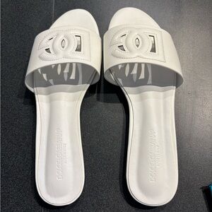 Dolce & Gabbana White Leather Sandals